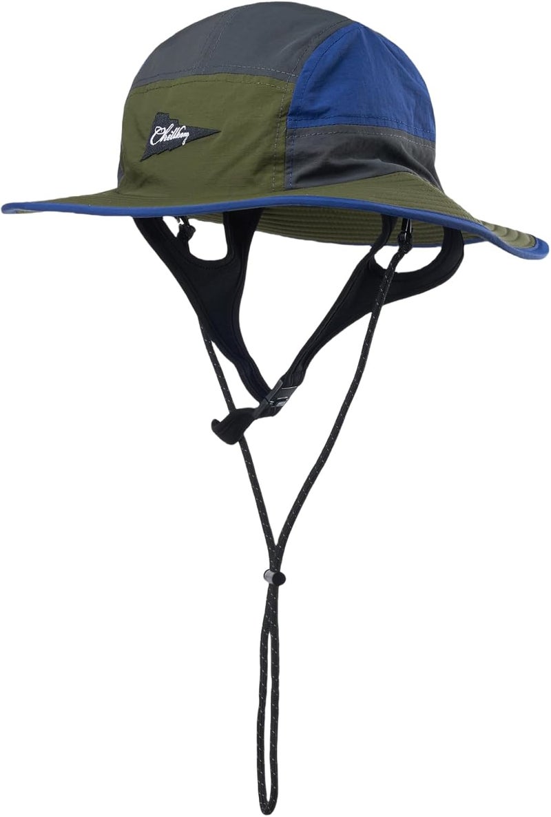 YWYLL Color-Blocked Fisherman Style Sun Hat for Outdoor Camping, Surfing & Vacations - Wide Brim, UV Protective, Anti-Slip - Image 1